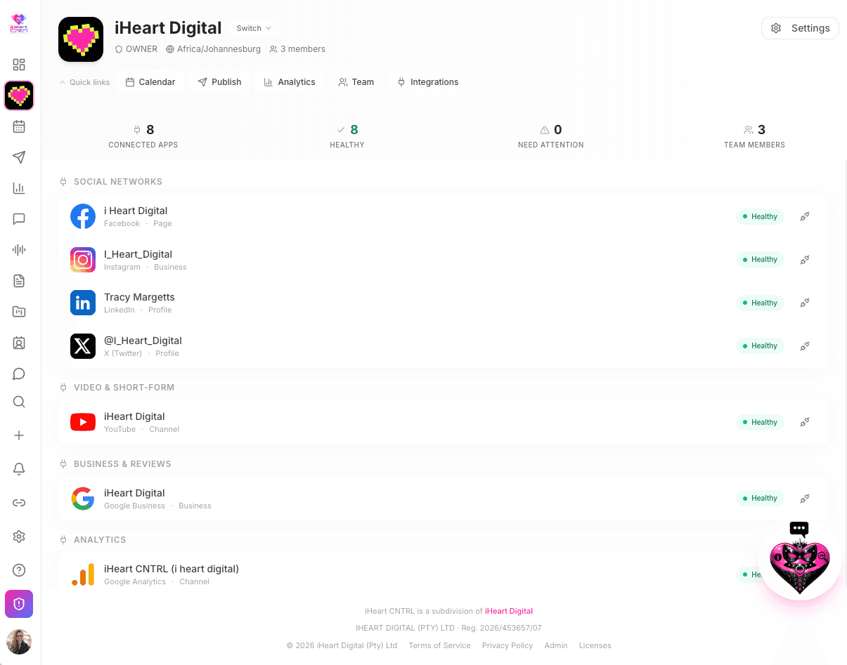 iHeart CNTRL Dashboard